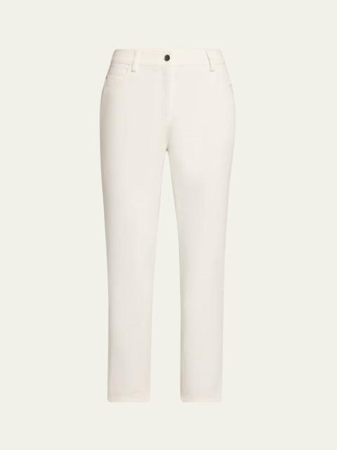 AKRIS Maru Slim-Leg Ankle Stretch Denim Pants
