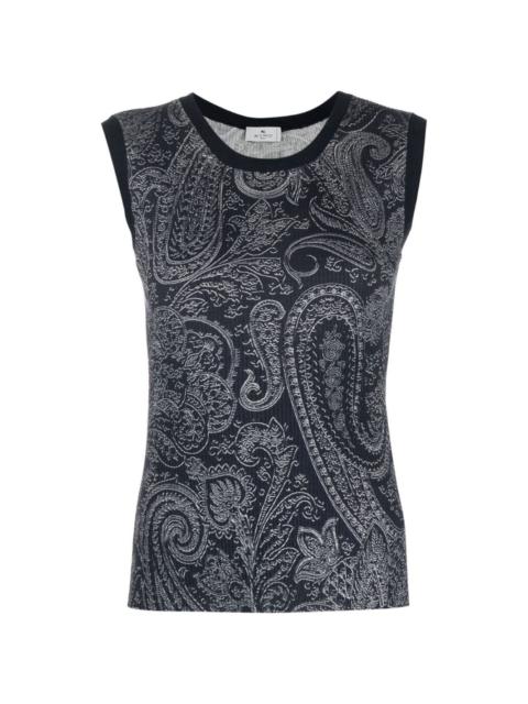 paisley-print vest