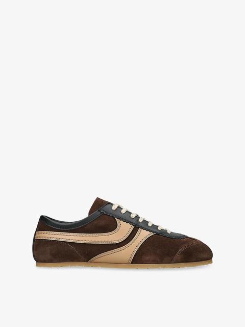 Dries Van Noten Dustin Stripe Suede Low-Top Trainers
