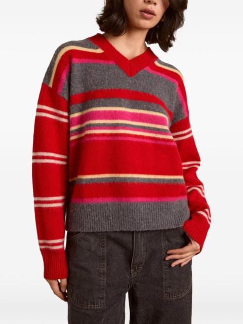 DAMSON MADDER. striped V-neck sweater