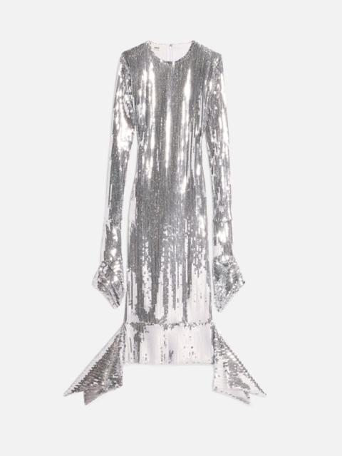 AMI Paris Sequined Ruffled Dress