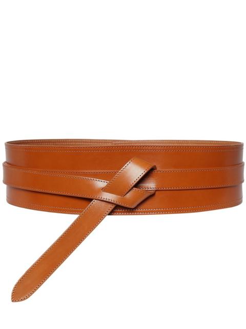 9cm Moshy knot leather waist belt