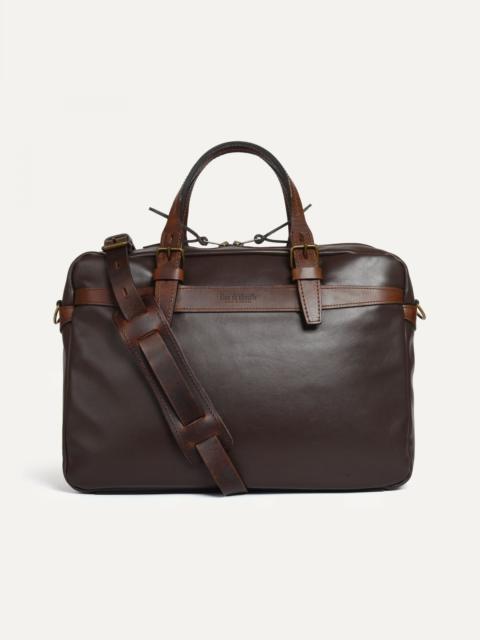 Bleu de Chauffe LEDGER LISCIO BUSINESS BAG - BROWN