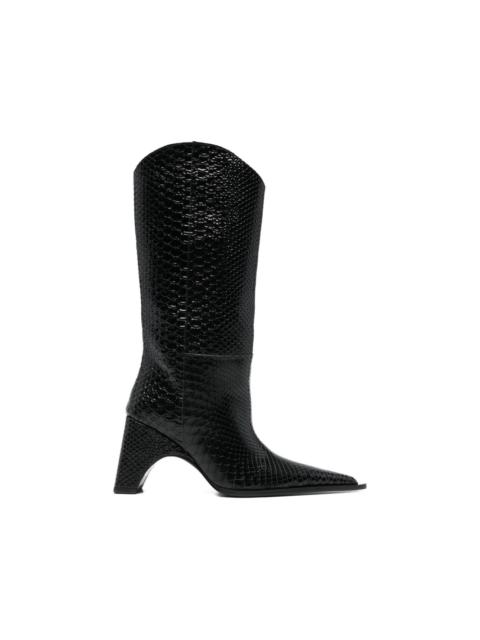 COPERNI python-embossed cowboy boots