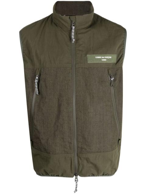 Comme des Garçons Homme logo-patch zip-up gilet