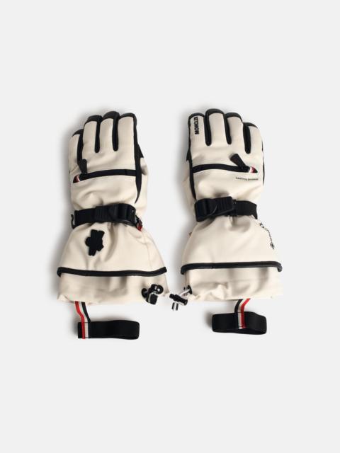 WHITE POLYAMIDE BLEND PADDED GLOVES