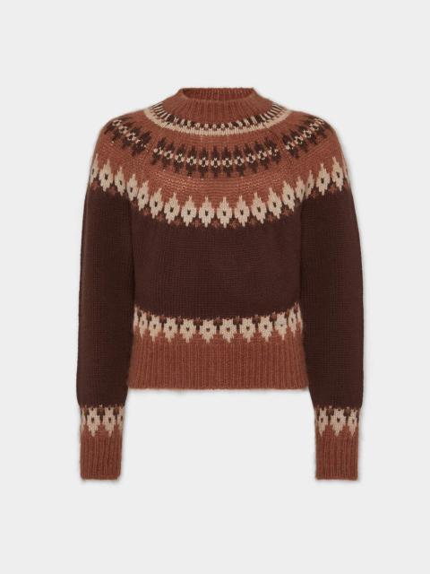 JACQUARDED MOHAIR KNIT JUMPER