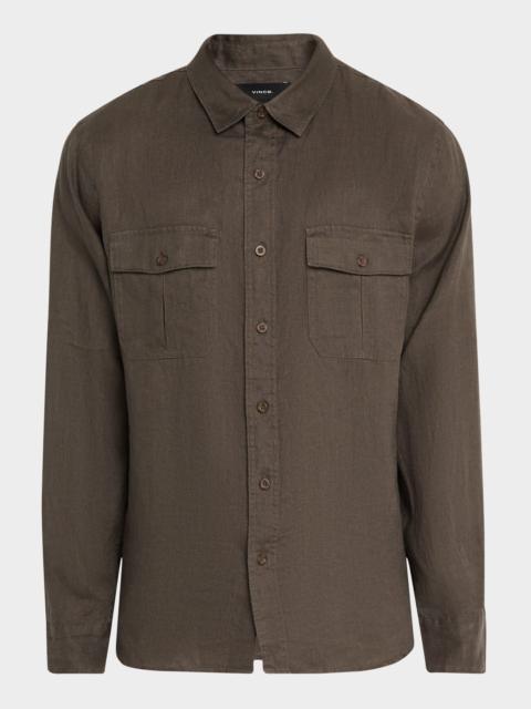 Vince Men's Relaxed Utility Overshirt