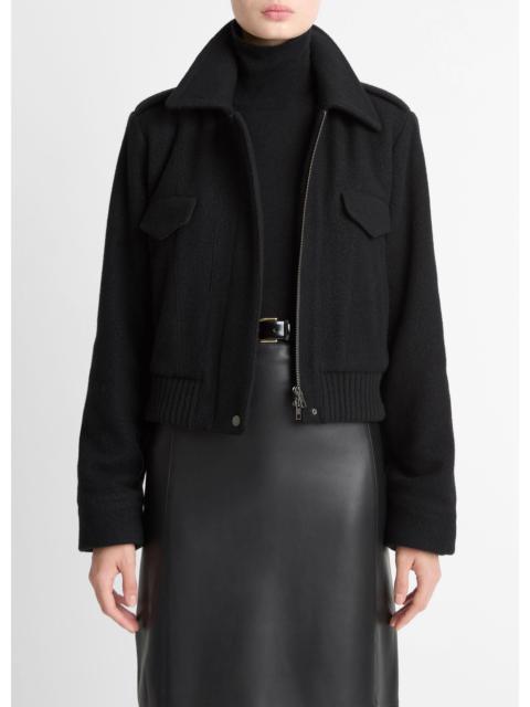 Vince Italian Wool-Blend Cropped Jacket