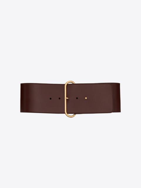 SAINT LAURENT corset belt in lacquered leather