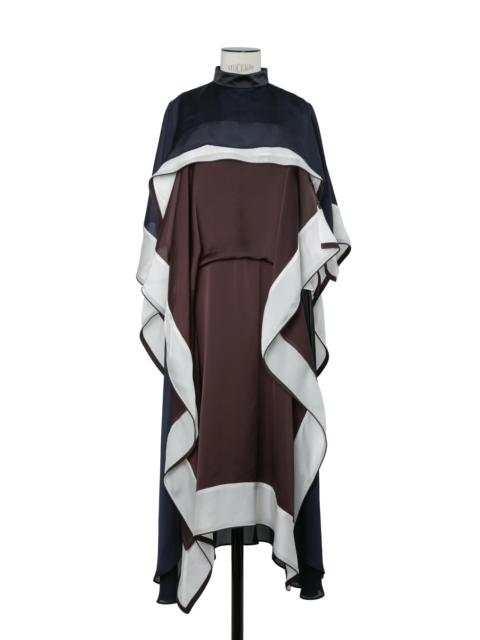 sacai Satin x Chiffon Dress