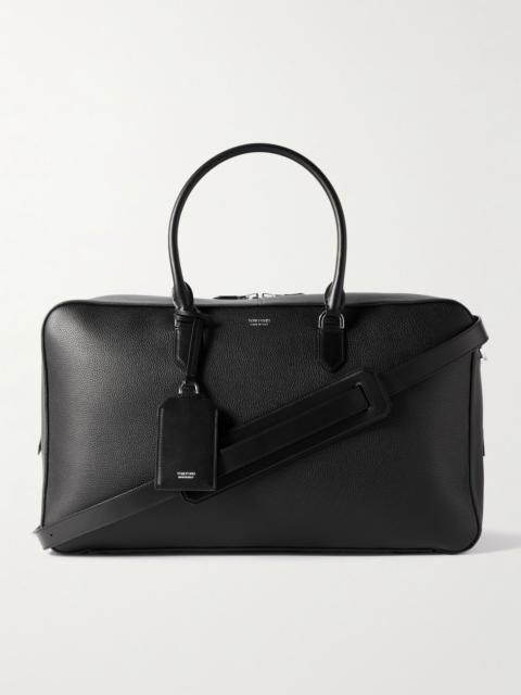 TOM FORD Elliot Full-Grain Leather Weekend Bag Black
