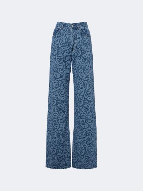 Dries Van Noten Floral wide-leg jeans