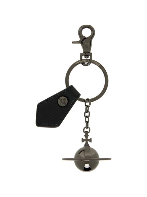Vivienne Westwood Black & Gunmetal 3D Orb Keychain