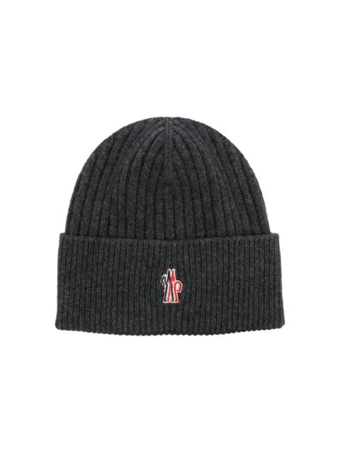 ribbed-knit beanie hat