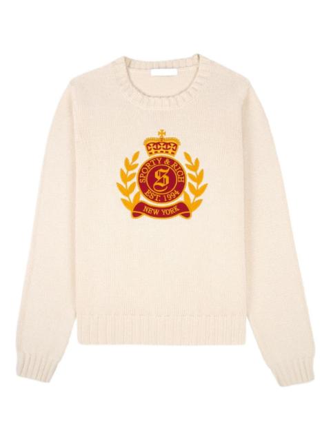 Sporty & Rich embroidered wool sweater