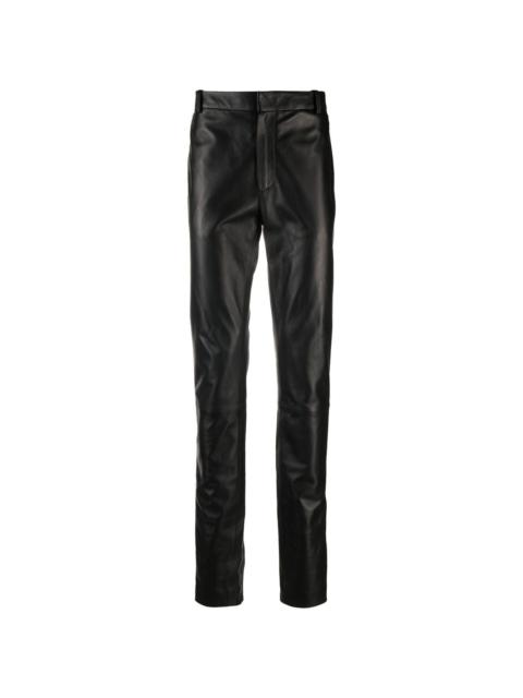 leather skinny trousers