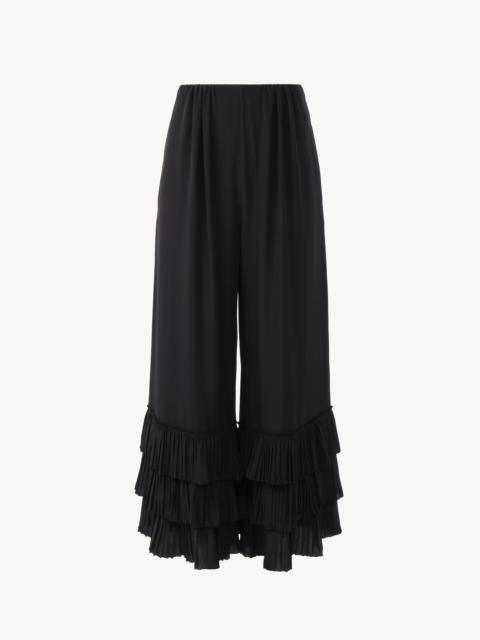 Chloé FLUID WIDE-LEG PANTS IN CRÊPE DE CHINE