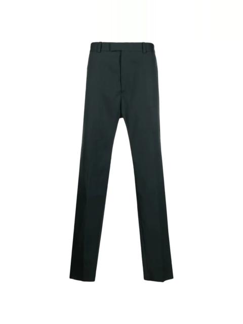 contrast-stitching straight-leg trousers