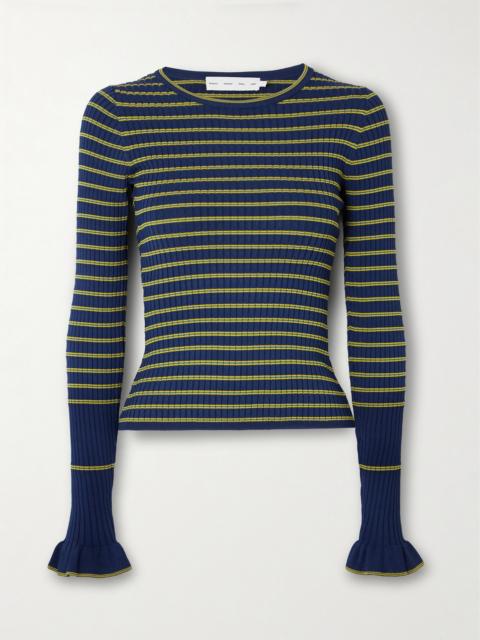 Proenza Schouler Yasmine Striped Ribbed-knit Sweater