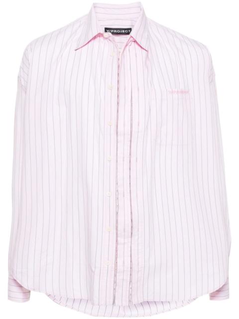 Y/Project striped cotton shirt