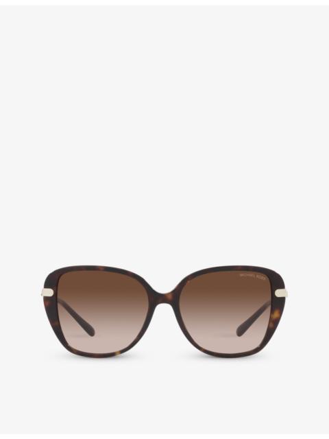 MICHAEL KORS MK2185BU Flatiron square-frame tortoiseshell acetate sunglasses