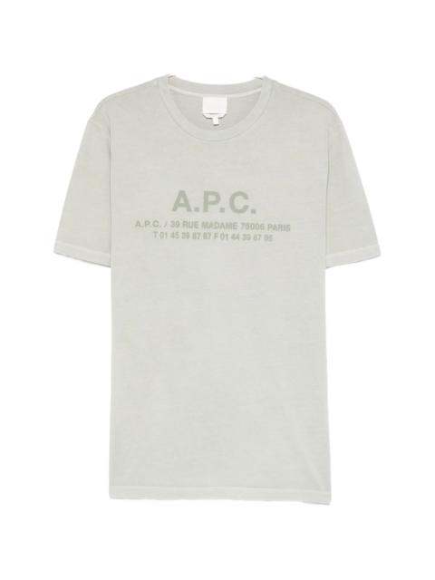 A.P.C. A.p.c. Logo-print T-shirt