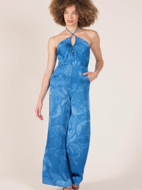 Poupette St Barth Long Jumpsuit Cilia - Blue Reef