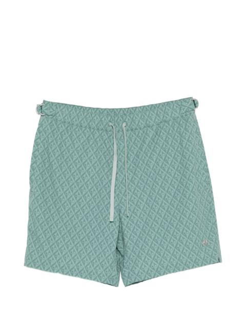 MOOSE KNUCKLES drawstring patterned swim shorts
