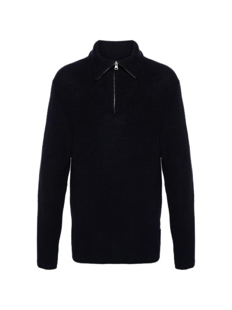 Carl wool zip-up jumper