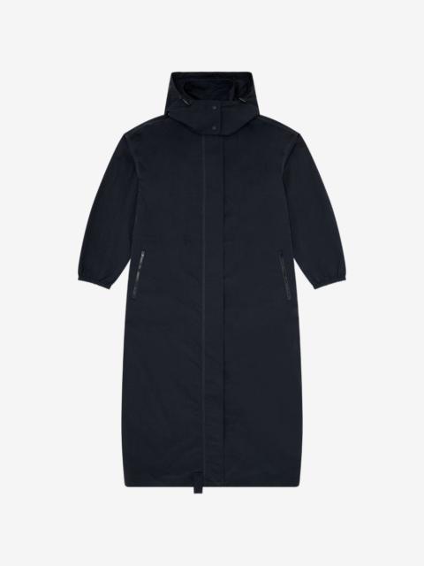 Diesel nylon trench coat with detachable hood