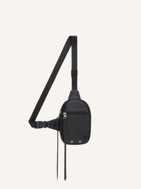courrèges CANVAS 01 GRAINED LEATHER CROSS BODY BAG