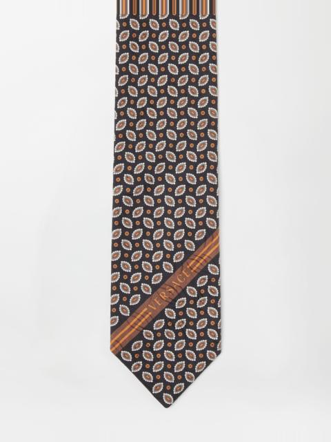 VERSACE Printed Jacquard Silk Tie