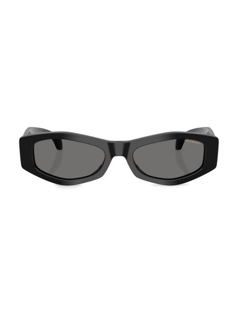 VERSACE Women's 54MM Oval Sunglasses - Black
