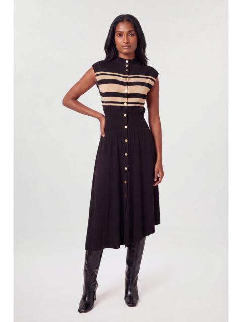 KAREN MILLEN Viscose Blend Knitted Sleeveless Midi Dress