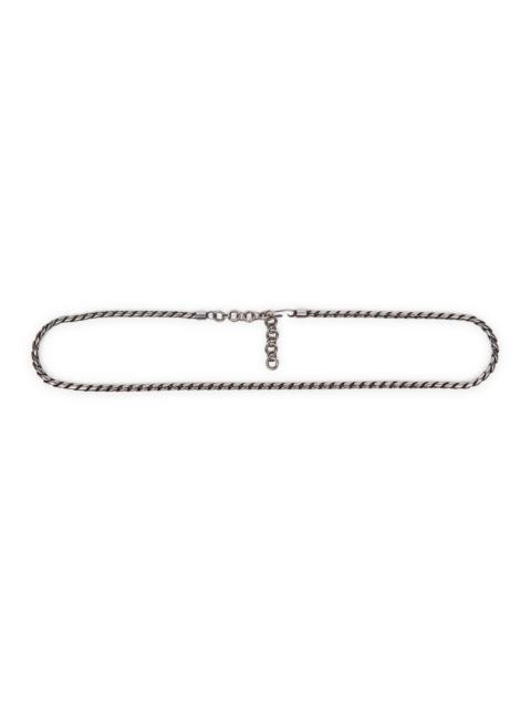 Dries Van Noten Men's Twisted Metal Chain Belt - Palladium
