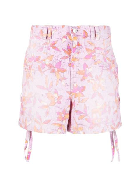 Naesqui floral print denim shorts
