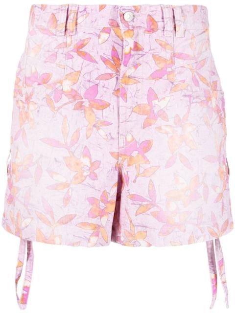 Naesqui floral print denim shorts