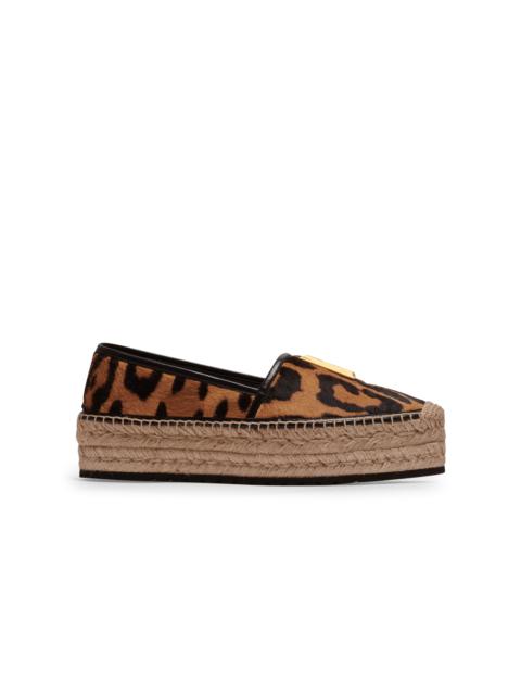 Balmain Alex espadrilles in leopard-print leather