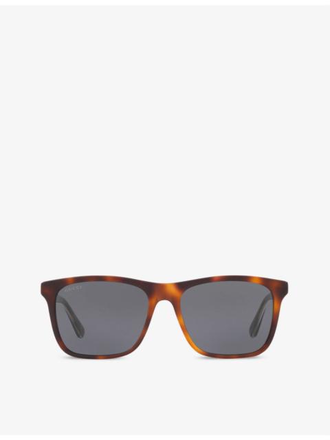 GUCCI GG0381SN rectangular-frame acetate sunglasses