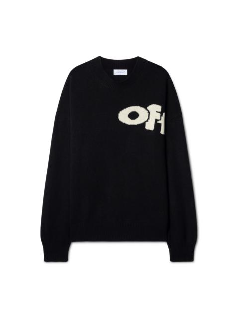 Off-White Black/white Shared Logo Knit Crewneck