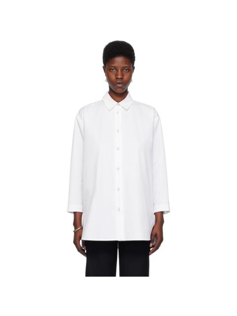 Jil Sander White Spread Collar Shirt