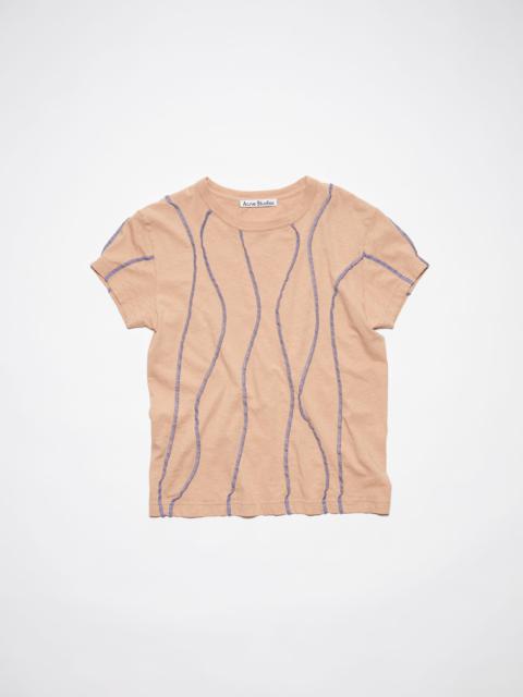 Acne Studios Overlock stitch t-shirt - Dusty pink