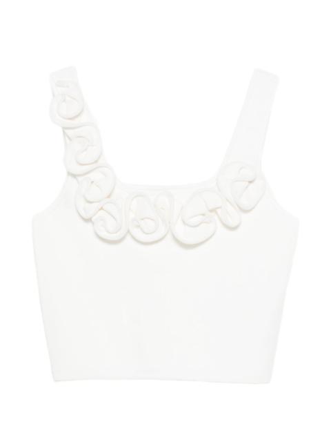 Sandro floral-appliqué top