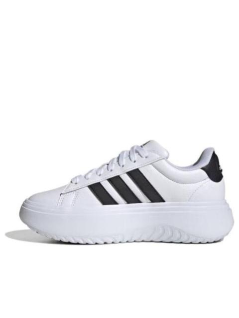 (WMNS) adidas Grand Court Platform Shoes 'White Black' IE1092