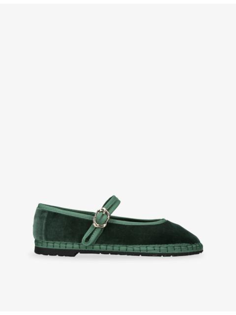 FLABELUS Pierre Velvet Ballet Flats