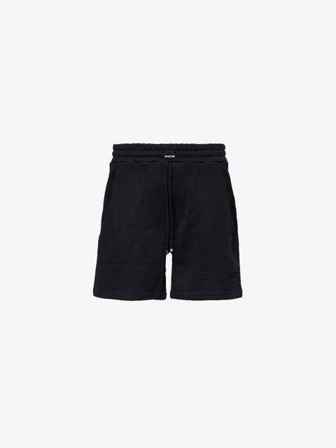 Relaxed-fit drawstring-waist cotton-jersey shorts