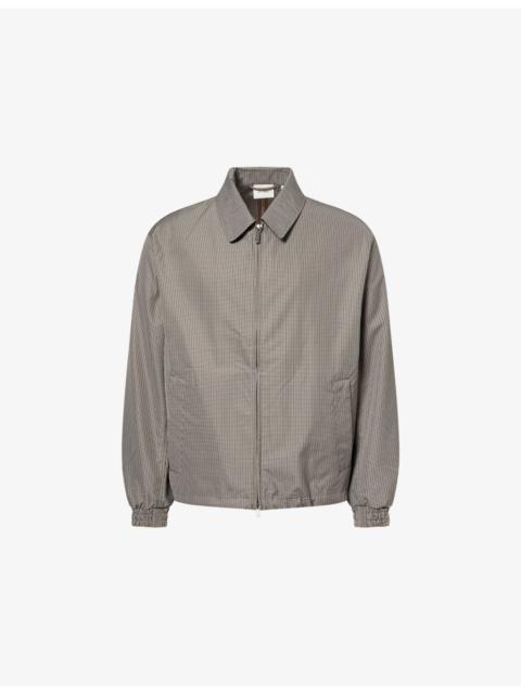 Les Deux Mini Check-Print Zipper Woven Jacket