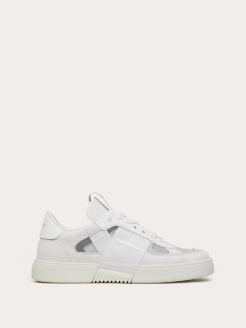 VL7N LOW-TOP SNEAKERS IN CALFSKIN AND MESH FABRIC WITH BANDS