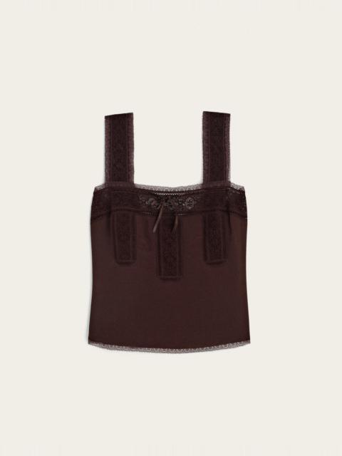 Madewell Lace-Insert Tie-Front Cami